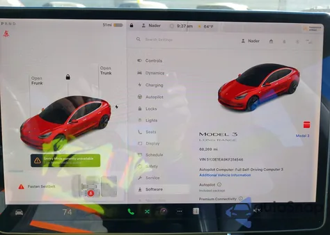 2019 Tesla Model 3 Long Range/Mid Range/Standard Range/Standard Range Plus из США, поврежденный, VIN 5YJ3E1EA9KF314546